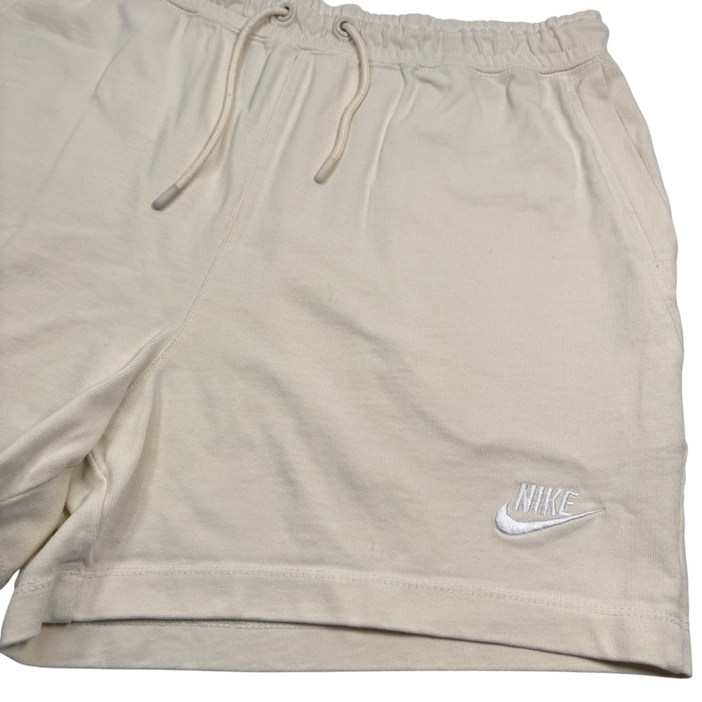 Nike Womens Medium Pale Yellow Shorts Sportswear Essential Cotton High Rise